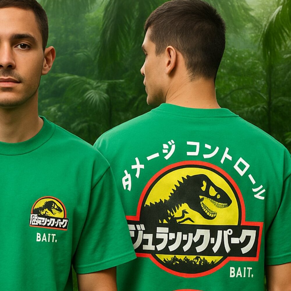 BAIT x Jurassic Park Collection Damage Control Tee Kelly Green Men’s Size XL